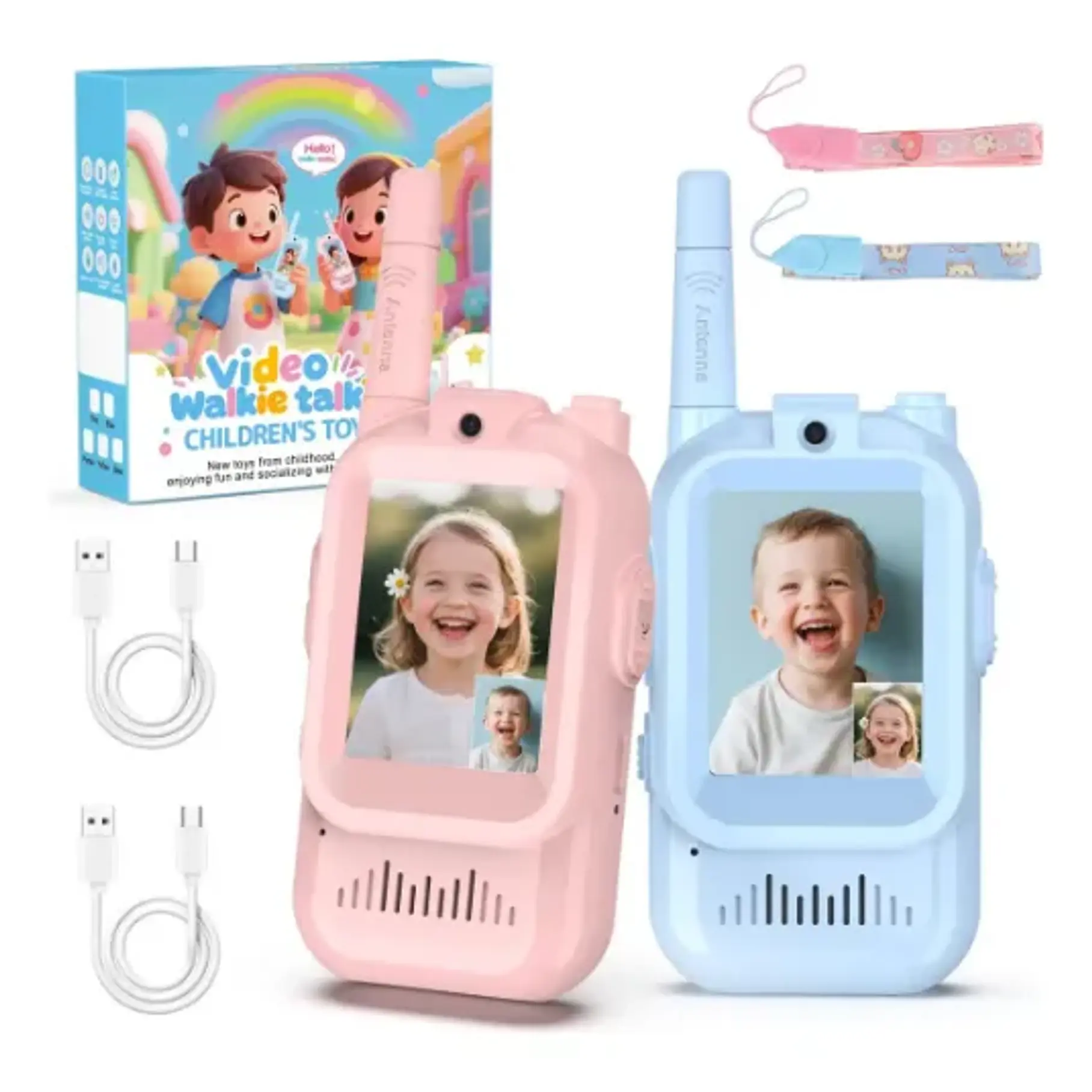 Pack x2 Walkie Talkies Boqui Toqui Con Pantalla Cámara Para Imagen Niños Comunicación Video 4