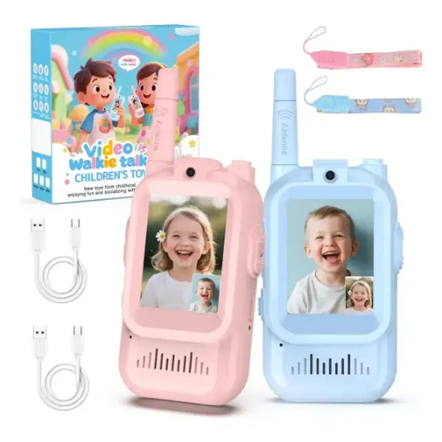 Pack x2 Walkie Talkies Boqui Toqui Con Pantalla Cámara Para Imagen Niños Comunicación Video 4