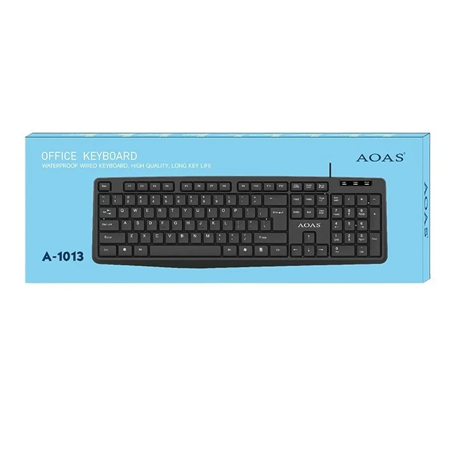 Teclado Alambrico AOAS A-1013 USB Wired Keyboard High Precision Color Negro 5
