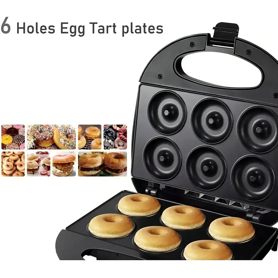 Máquina Vida Buenas Mini Donas Antiadherente 850W Negro 6 Unidades 4