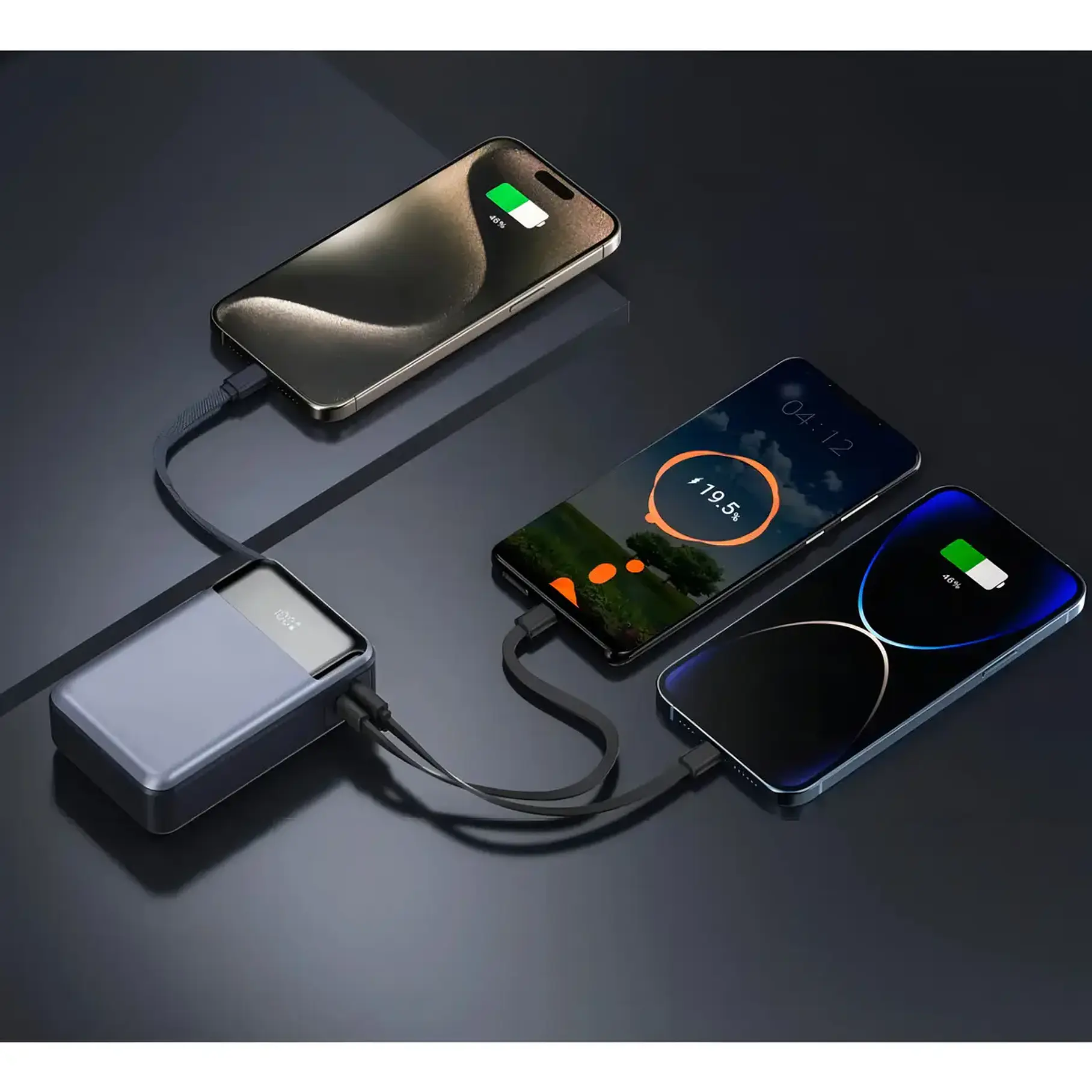 Batería Externa Cargador Portátil Power Bank Notebook 20.000 Mah 65w Apto para Celulares Consolas Master-G Color Gris 4