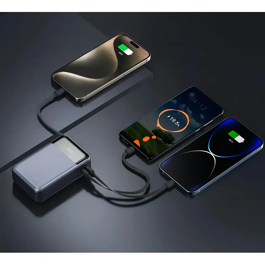 Batería Externa Cargador Portátil Power Bank Notebook 20.000 Mah 65w Apto para Celulares Consolas Master-G Color Gris 4
