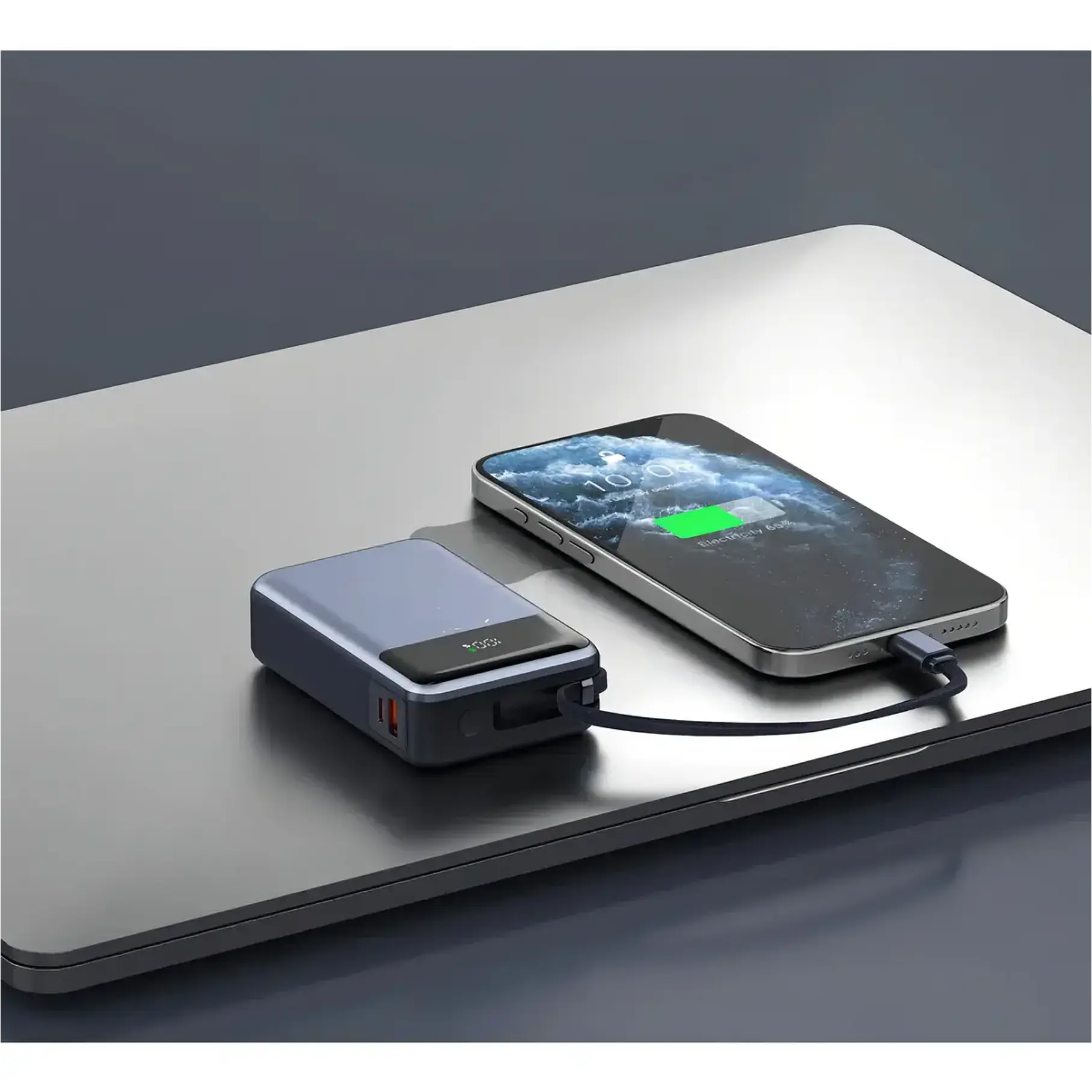 Batería Externa Cargador Portátil Power Bank Notebook 20.000 Mah 65w Apto para Celulares Consolas Master-G Color Gris 6