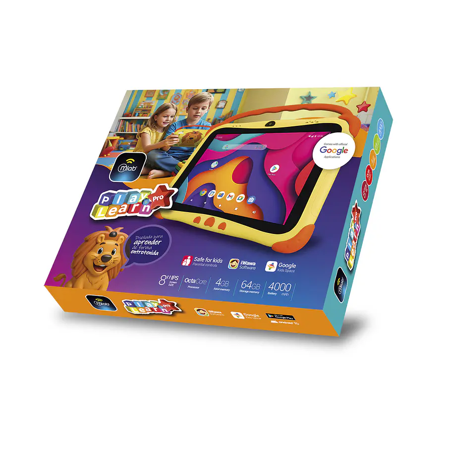 Tablet Play & Learn Pro Mlab 4GB Ram 64 Memoria Diseñada Para Aprender Tablet Para Niños Digital  6