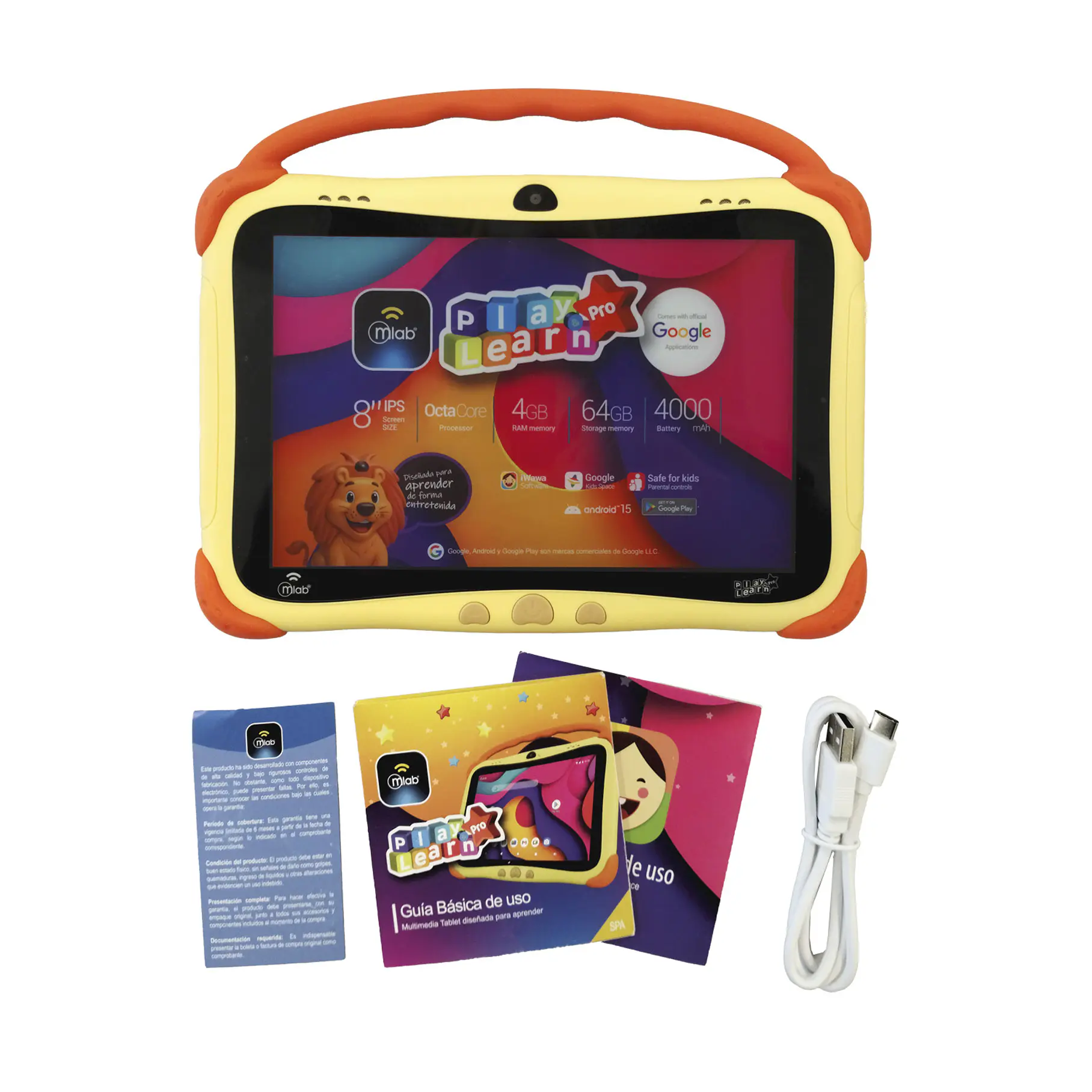 Tablet Play & Learn Pro Mlab 4GB Ram 64 Memoria Diseñada Para Aprender Tablet Para Niños Digital  3