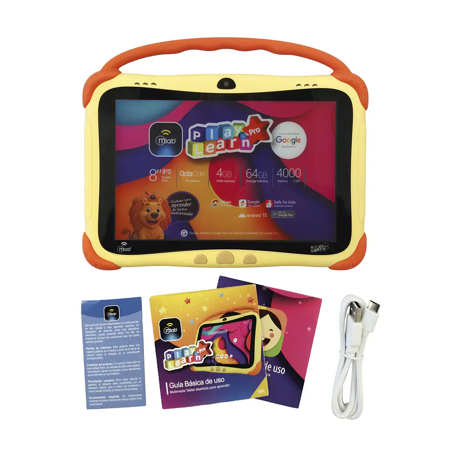 Tablet Play & Learn Pro Mlab 4GB Ram 64 Memoria Diseñada Para Aprender Tablet Para Niños Digital  3