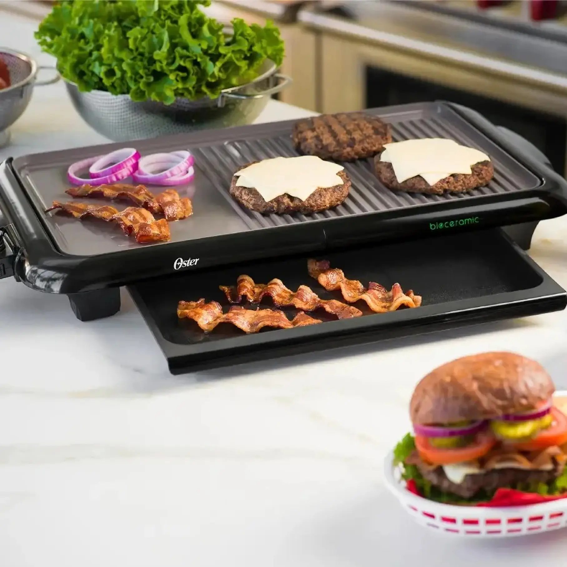 Parrilla Electrica Oster Bioceramic Nuevo Asador Electrico Negro  Ckstgr5085052 4