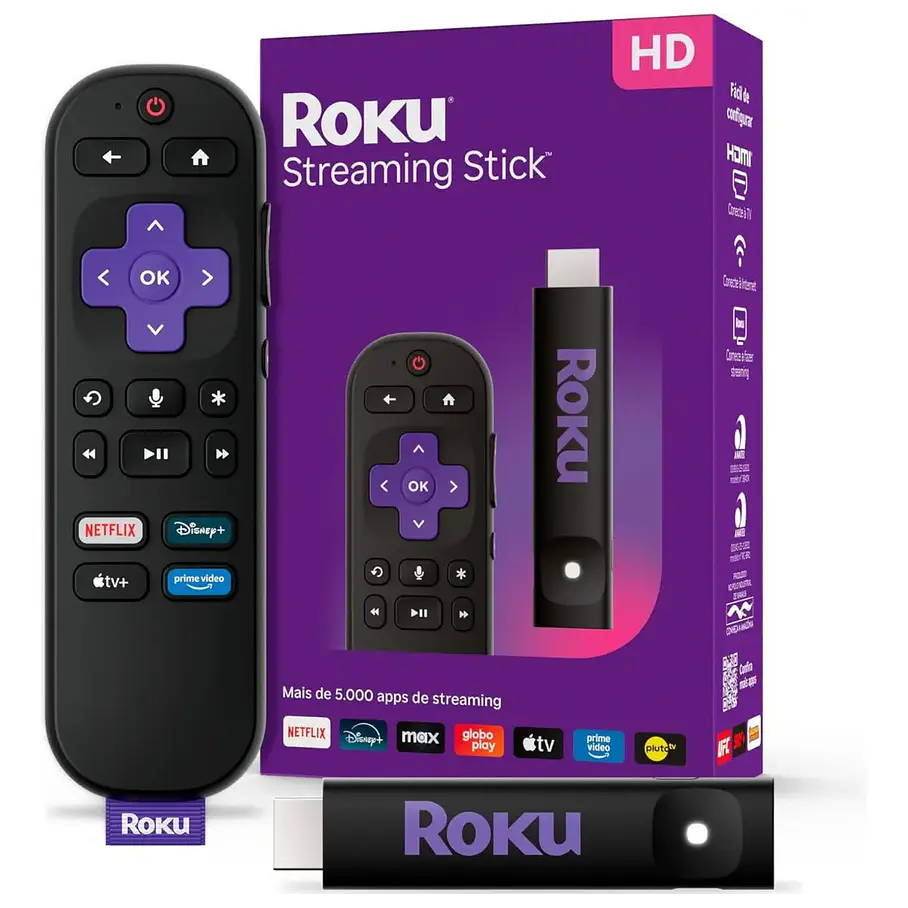 Control de voz Roku Streaming Stick 2025 Hd Hdmi Full HD Disfruta De Las Mejores Películas Y Series 1