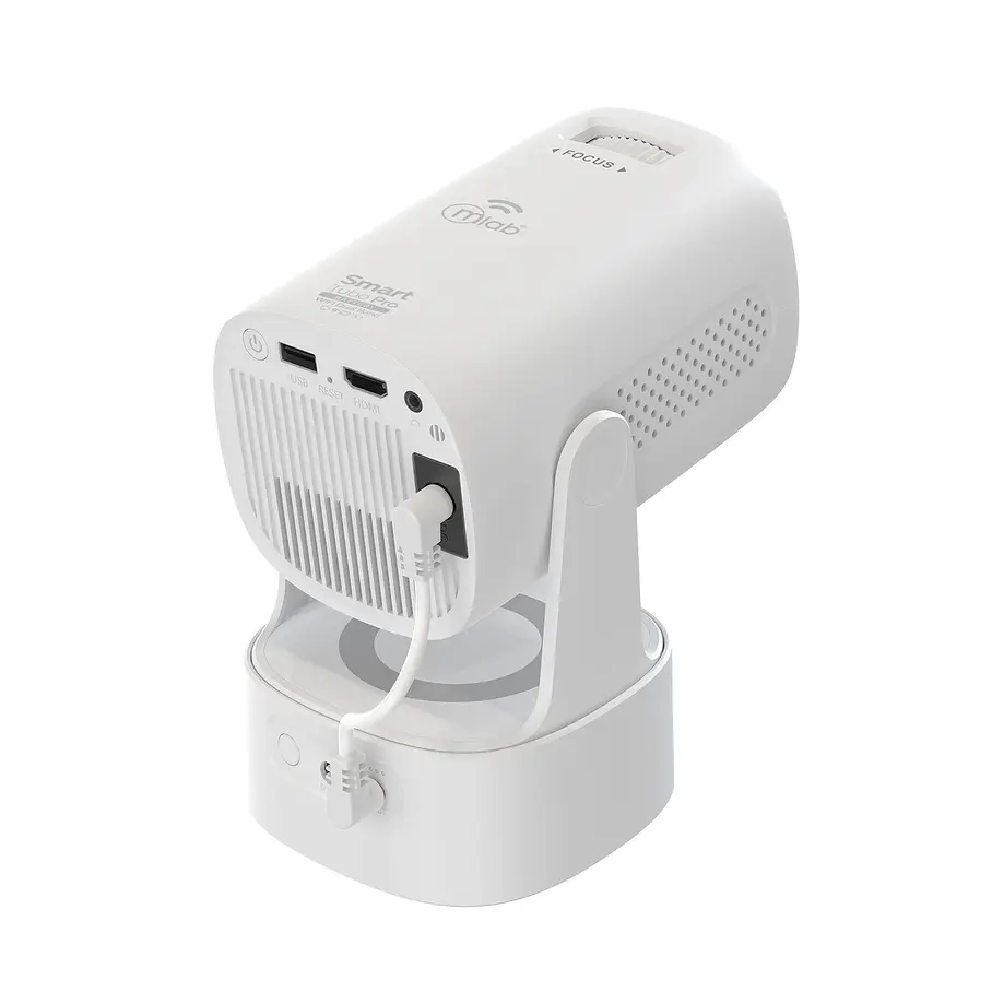 Proyector Blanco Tube SmartTubePro WIFI Dual Band – Bateria Recargable HD 1080 Conexión Wifi Bluetooth 5.4 Disfruta En Familia Y Amigos Este Proytector Películas Streaming 6