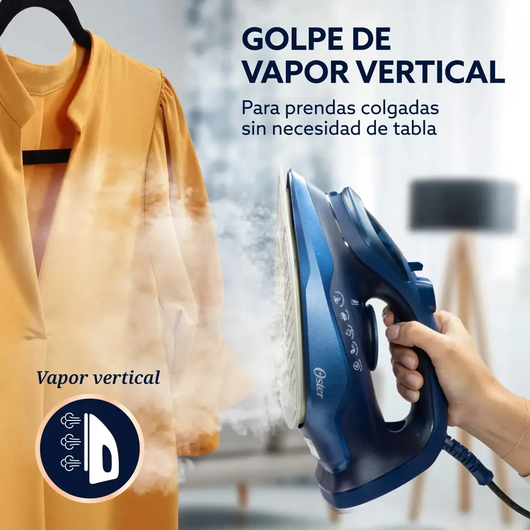 Plancha Vapor Oster Aeroglide Antigoteo Azul Gcstac7202 Azul Marino 2