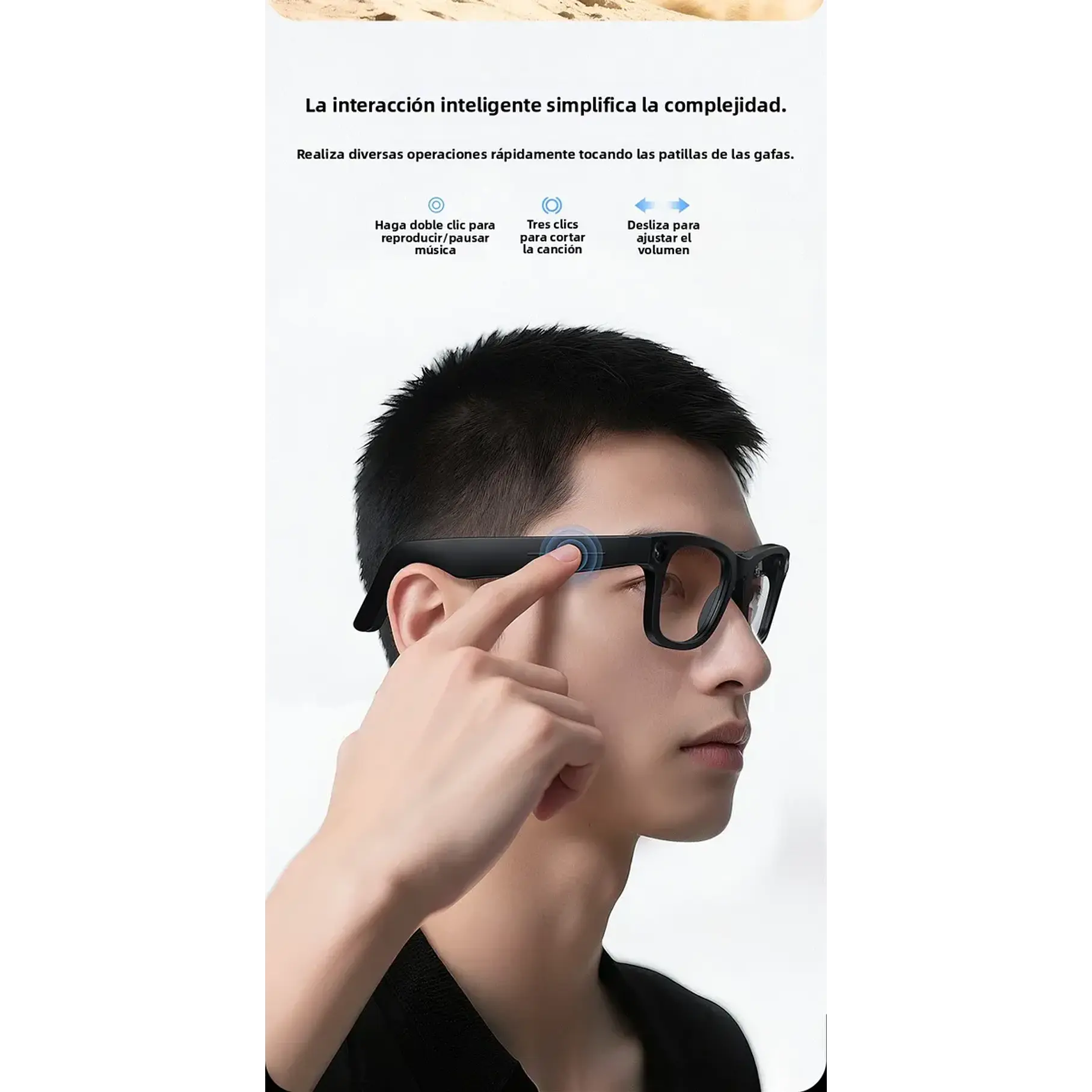 Lentes Gafas Inteligentes Ai Cámara 2k Traductor Wifi Audio Ai Smart Glasses G5 Camara Vidrio Cambiable  5
