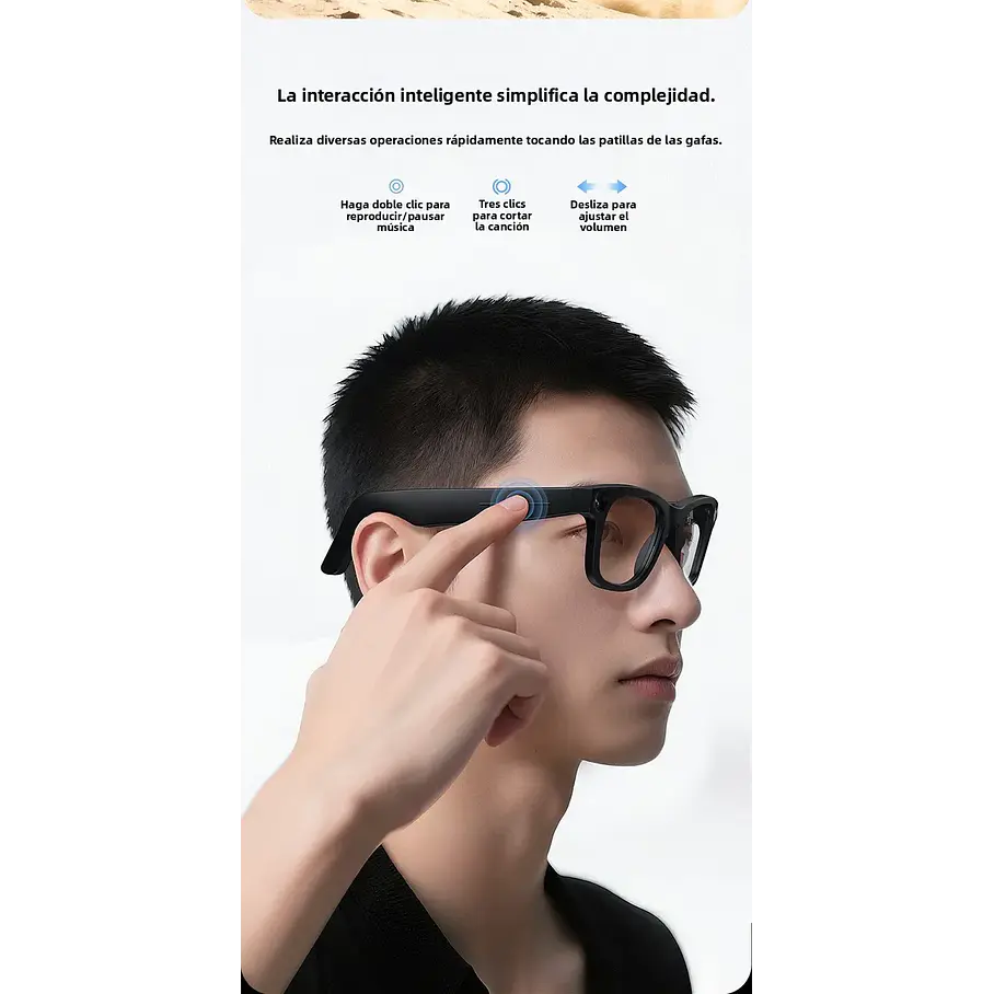 Lentes Gafas Inteligentes Ai Cámara 2k Traductor Wifi Audio Ai Smart Glasses G5 Camara Vidrio Cambiable  5