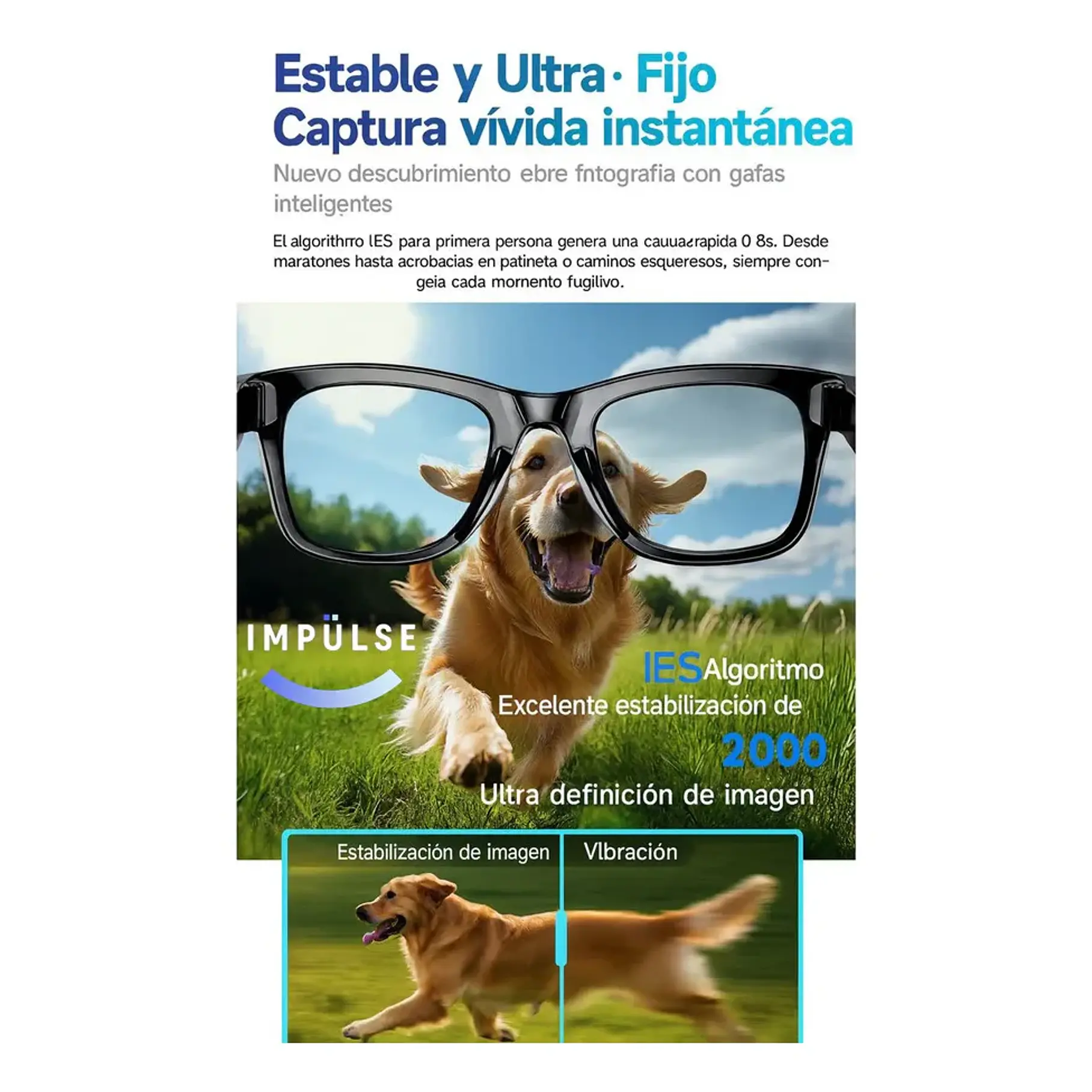 Lentes Gafas Inteligentes Ai Cámara 2k Traductor Wifi Audio Ai Smart Glasses G5 Camara Vidrio Cambiable  6