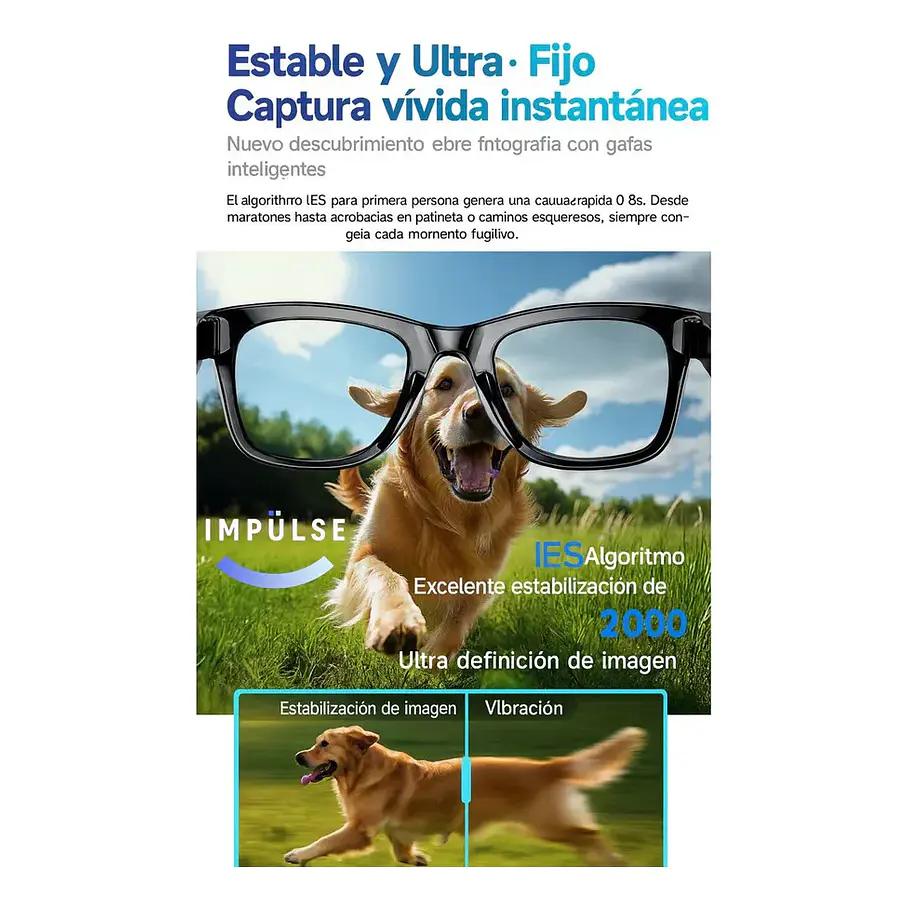 Lentes Gafas Inteligentes Ai Cámara 2k Traductor Wifi Audio Ai Smart Glasses G5 Camara Vidrio Cambiable  6