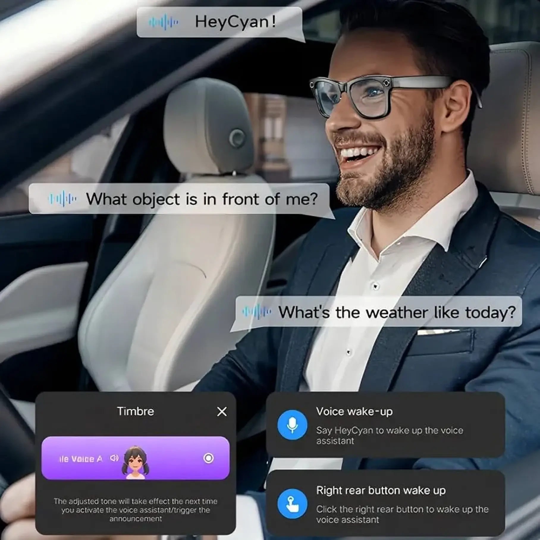 Lentes Gafas Inteligentes Ai Cámara 2k Traductor Wifi Audio Ai Smart Glasses G5 Camara Vidrio Cambiable  8