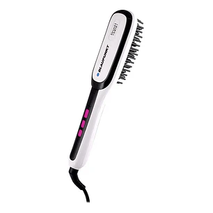 Cepillo Alisador Eléctrico Anti Frizz Blaupunkt Brush Care Color Blanco