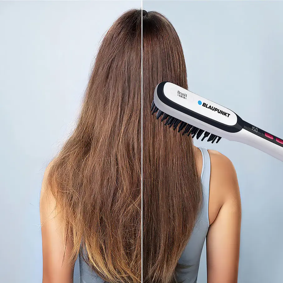 Cepillo Alisador Eléctrico Anti Frizz Blaupunkt Brush Care Color Blanco 3