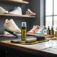 Kit De Limpieza Zapatillas Espuma Limpiadora Blanqueador Negro Zapatillas Limpiador De Zapatos Limpieza Spray Kit De Cepillos Y Manta - Miniatura 9