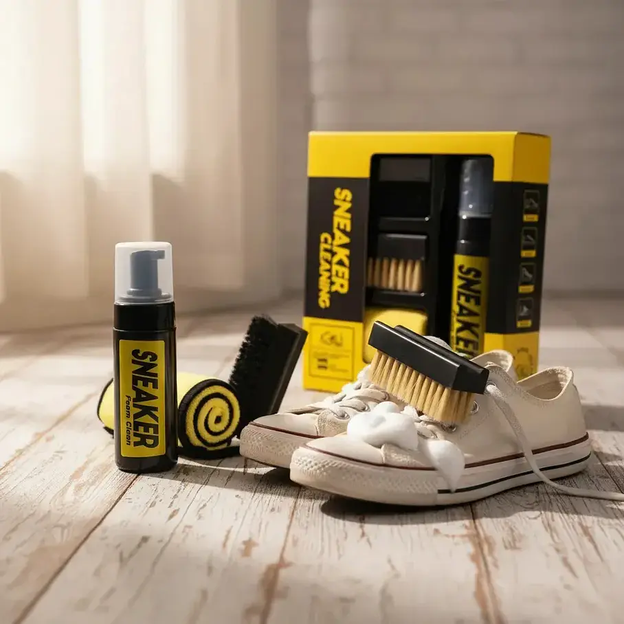 Kit De Limpieza Zapatillas Espuma Limpiadora Blanqueador Negro Zapatillas Limpiador De Zapatos Limpieza Spray Kit De Cepillos Y Manta 2