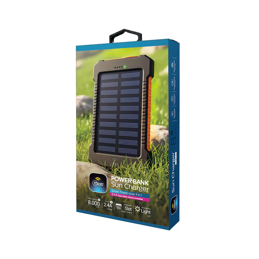 Power Bank Energía Solar 8000mah Mlab Color Negro Solar 4.1  8