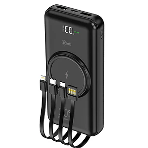 Power Bank 6.1 Big Wireless 20.000 mAh Mlab Carga Inalámbrica Multiconectores