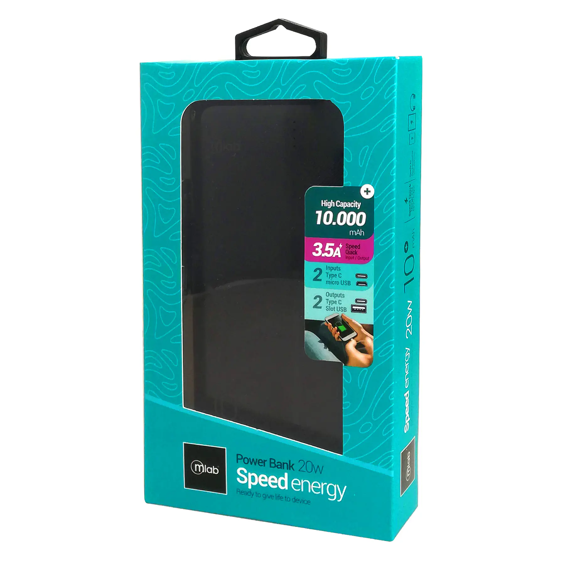 Cargador Batería portátil Powerbank Speed energy 20w / 10.000 mAh 9220 Mlab 2