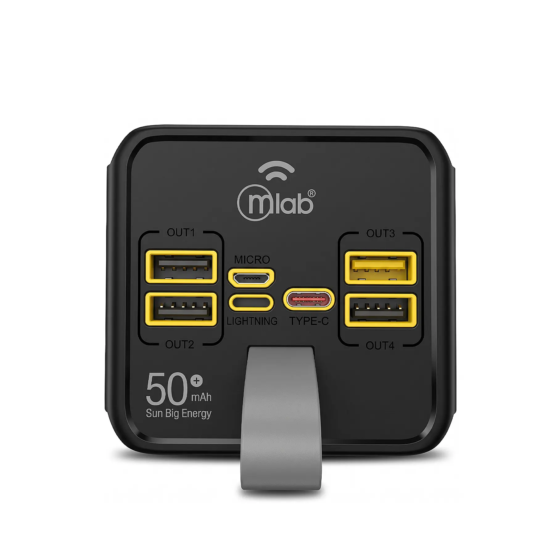 Cargador Portatil Solar Super Potente 5000 mAh Power Bank MLAB Sun Big Energy 9656 7 Puertos 4 Cables De Carga Multifuncional 4