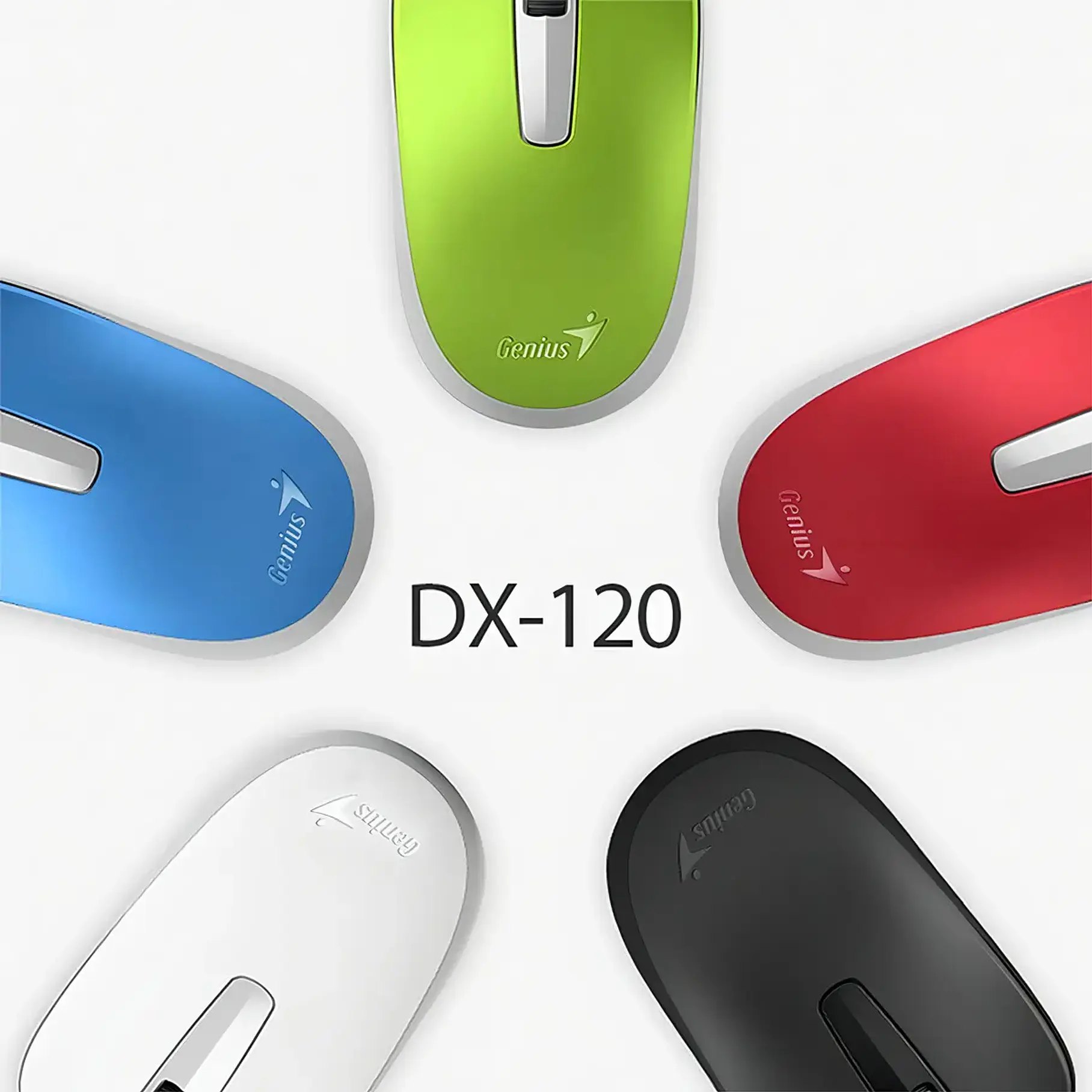 Mouse Genius DX-120 Con Cable USB 1000 dpi Rojo/Blanco/Azul Ambidiestro Windows/Mac 2