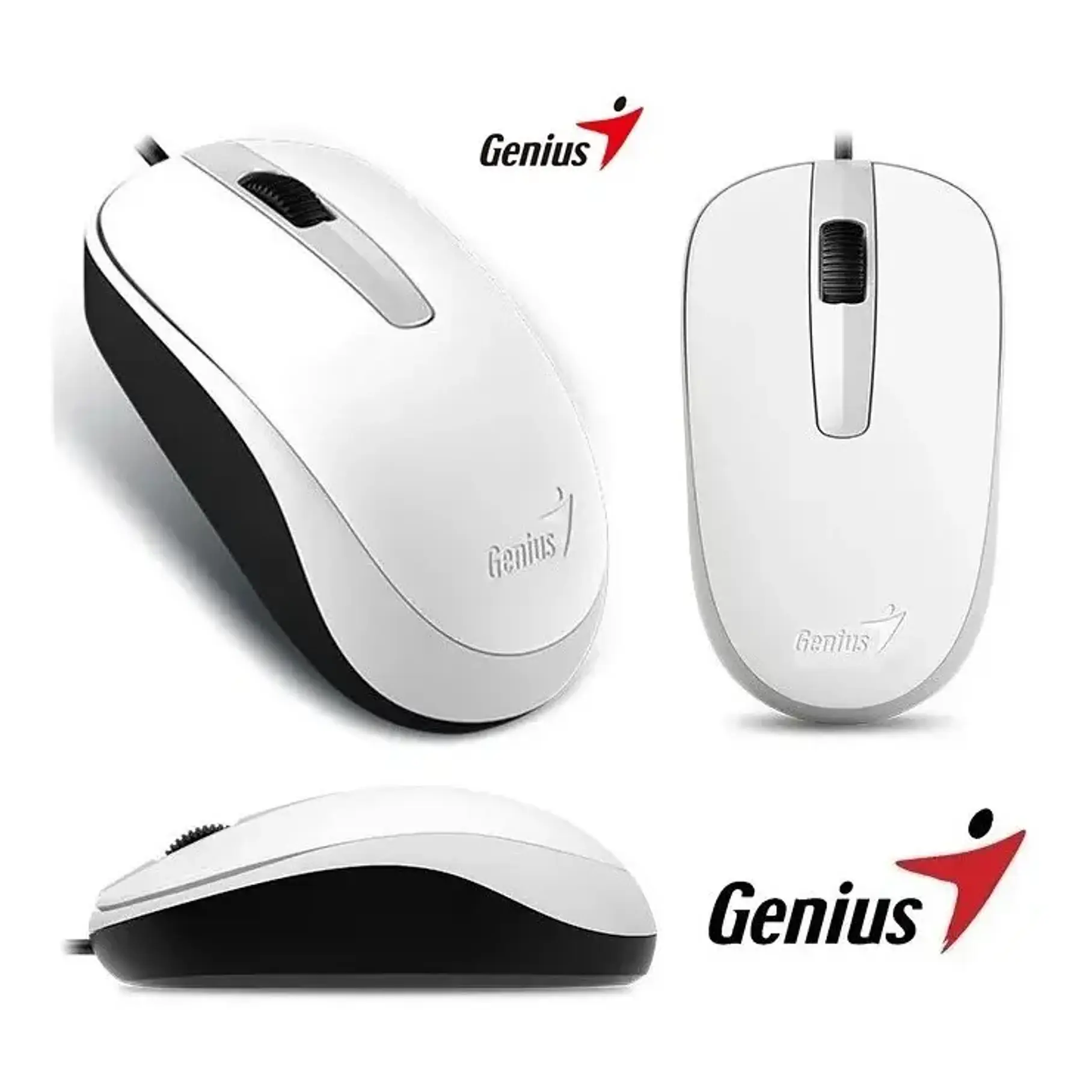 Mouse Genius DX-120 Con Cable USB 1000 dpi Rojo/Blanco/Azul Ambidiestro Windows/Mac 5