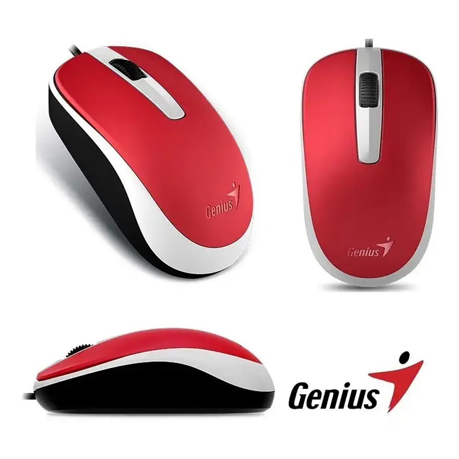 Mouse Genius DX-120 Con Cable USB 1000 dpi Rojo/Blanco/Azul Ambidiestro Windows/Mac 11