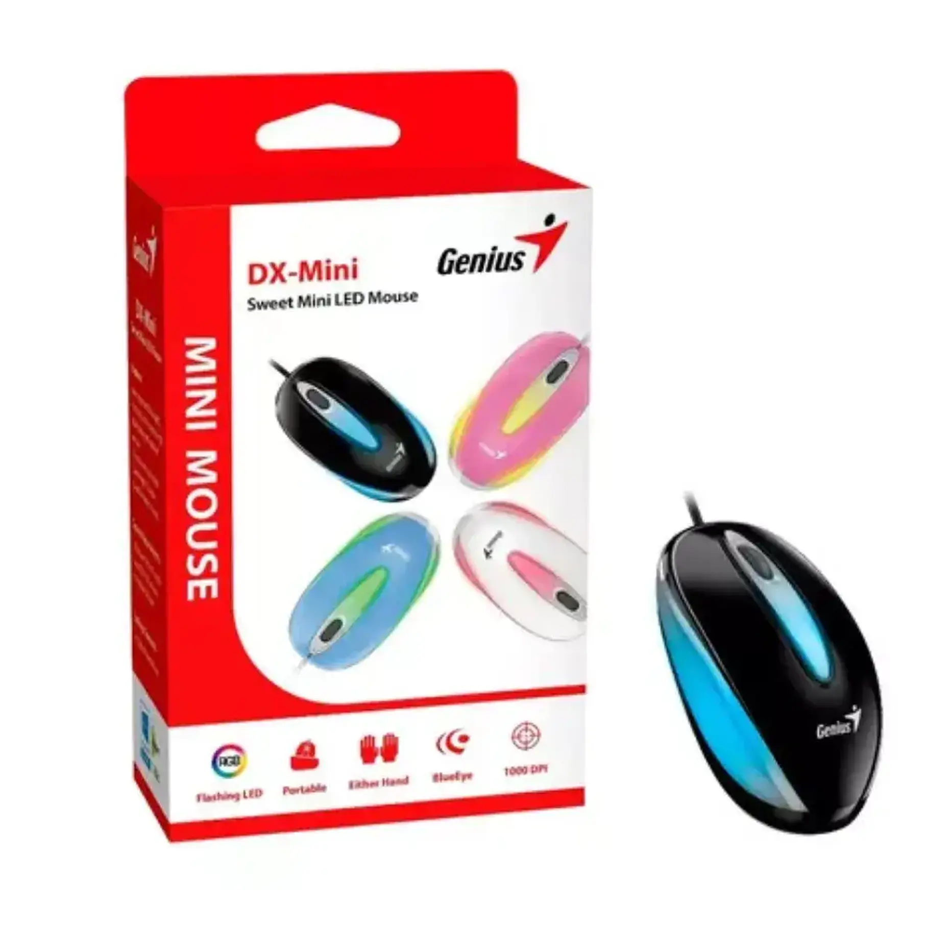 Mouse Genius Dx-mini Retroiluminación Led Rgb Negro 4