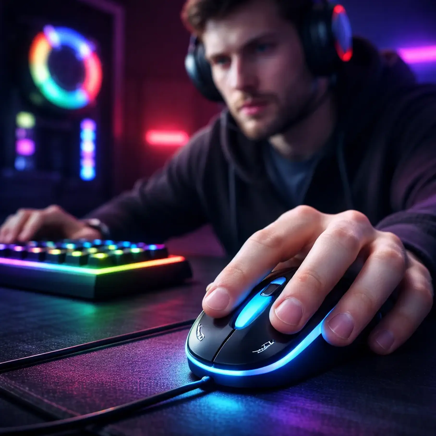 Mouse Genius Dx-mini Retroiluminación Led Rgb Negro 5
