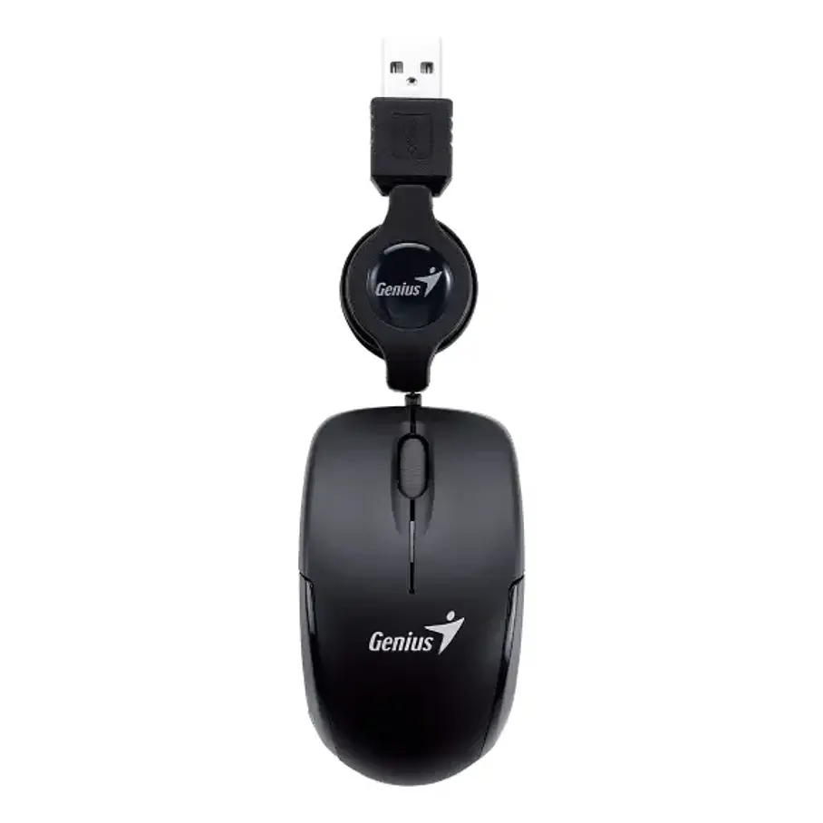 Mouse Mini Genius Micro Traveler V2 Negro USB Retráctil para Windows y Mac 2