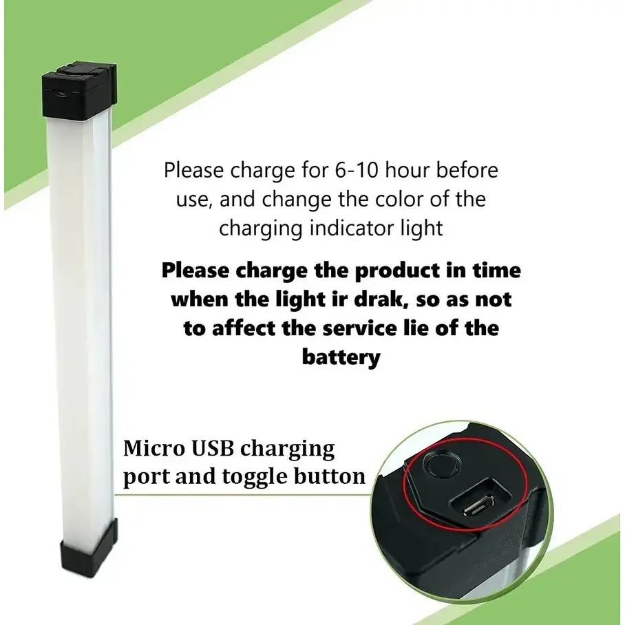 Lampara Barra Led Solar Emergencia Recargable Portátil Imán Luz Roja Y Azul Alterna 3