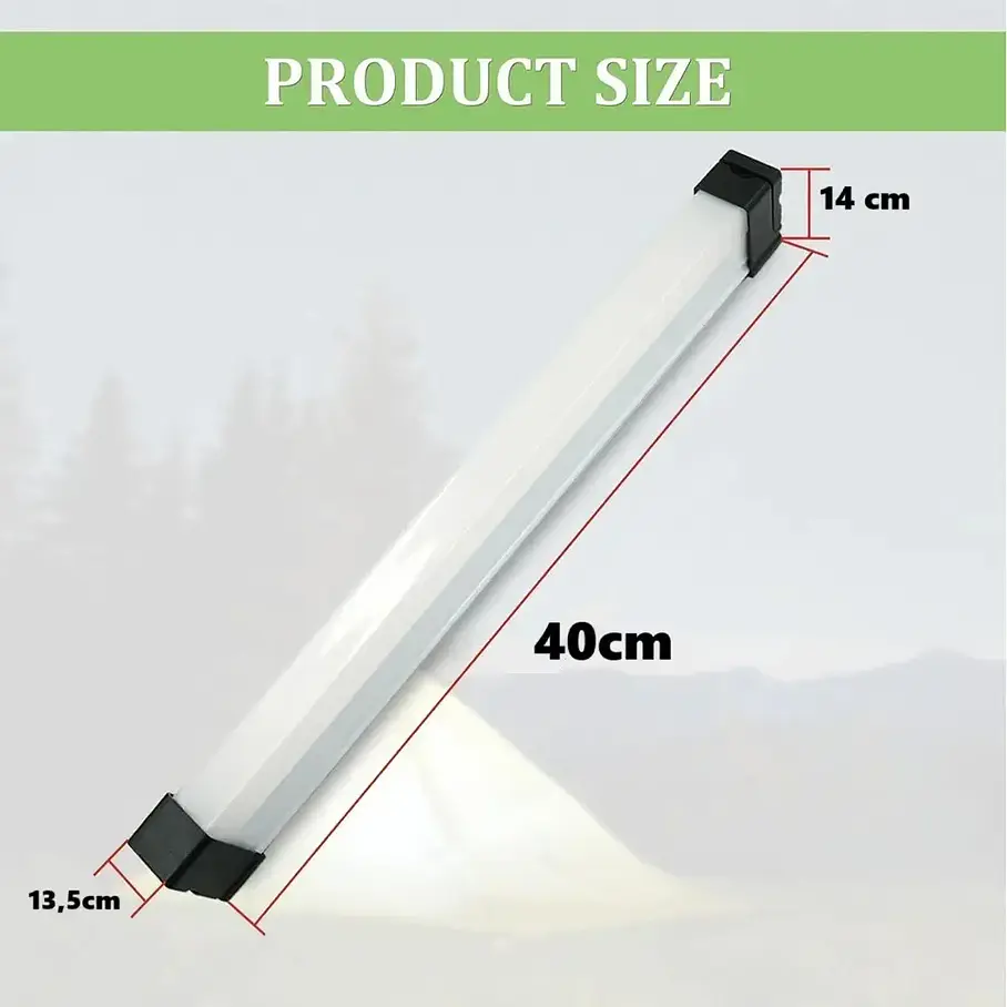 Lampara Barra Led Solar Emergencia Recargable Portátil Imán Luz Roja Y Azul Alterna 4