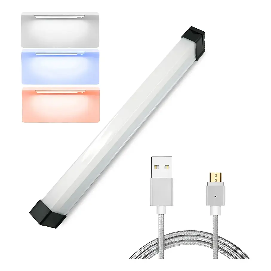Lampara Barra Led Solar Emergencia Recargable Portátil Imán Luz Roja Y Azul Alterna 1