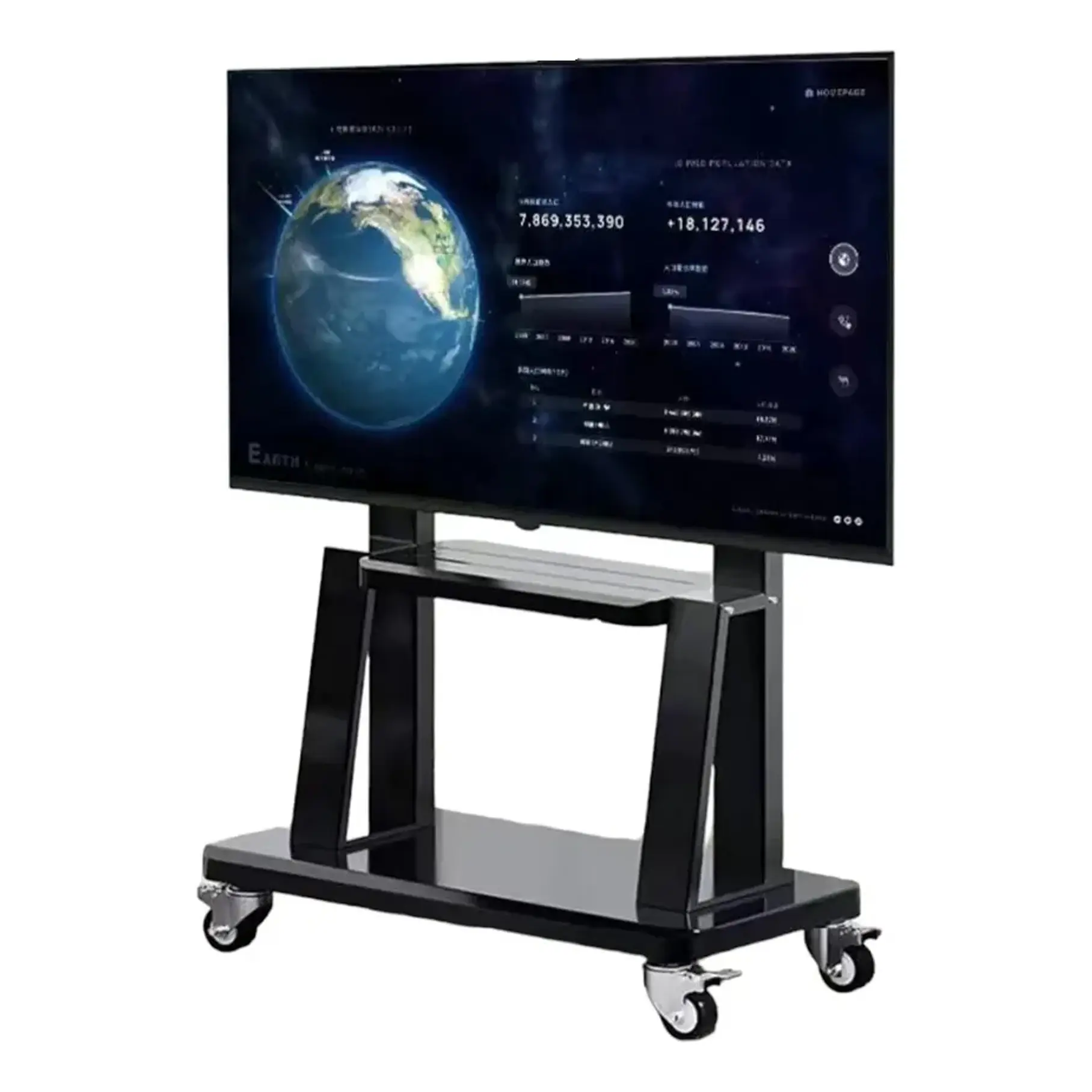 Soporte Tv 32 A 65 Pedestal Soporte Stand Movil 2RL Con Ruedas Oficina Home Habitación Multifuncional   5
