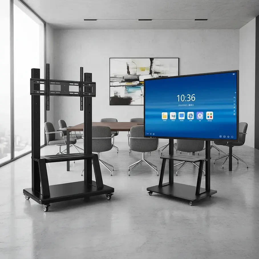 Soporte Tv 32 A 65 Pedestal Soporte Stand Movil 2RL Con Ruedas Oficina Home Habitación Multifuncional   2