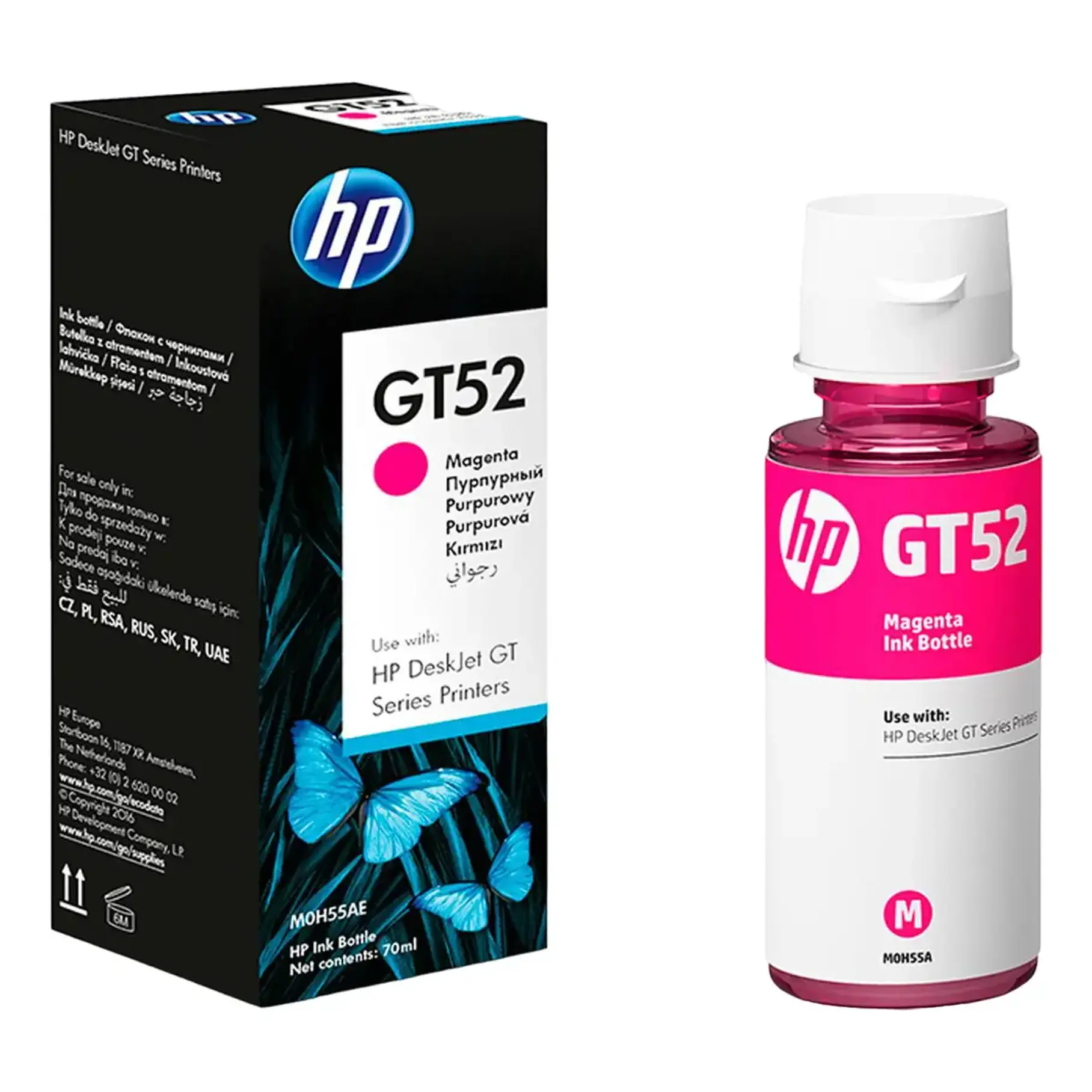 Tinta Para Impresora Hp GT52 Color Magenta 70ml 1