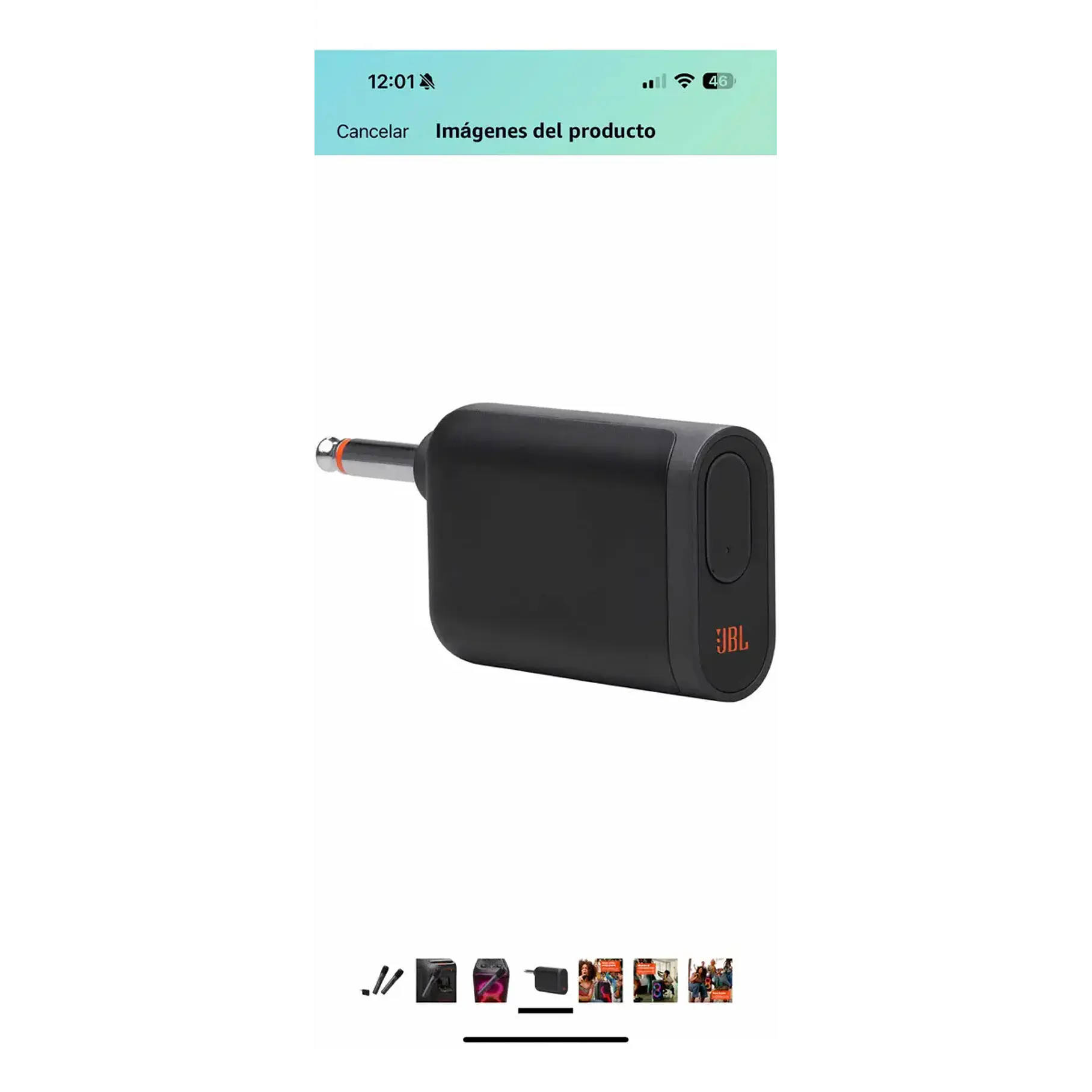 Micrófono Jbl Partybox Inalámbrico X 2 Recargable Color Negro 6