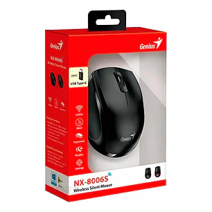 Mouse Genius Nx-80006s Usb-c Wireless Silent Black Color Negro 