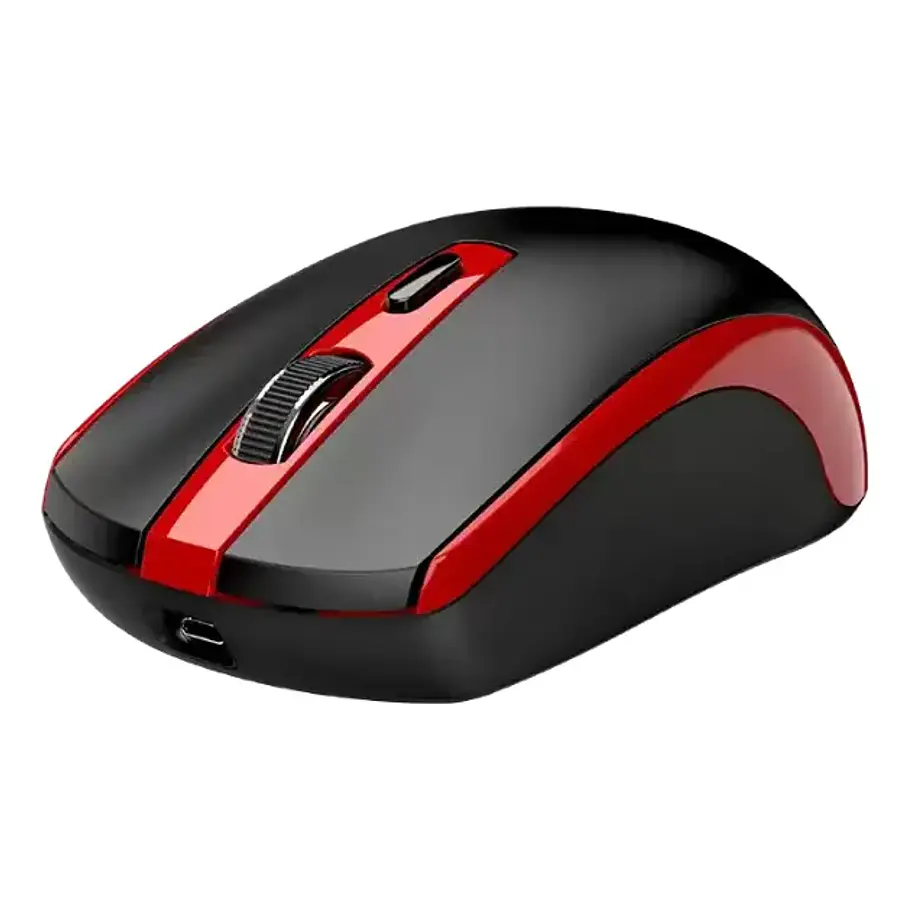 Mouse Genius Inalámbrico Eco - 8150 Recargable Gris/Negro/Rojo Copilot  3