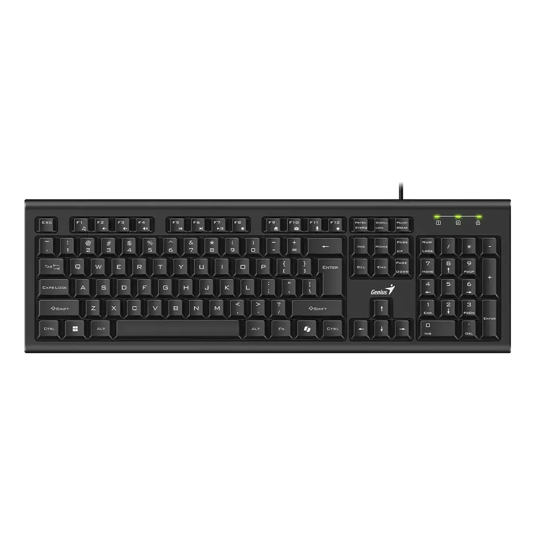 Teclado Cable Usb Resistente A Derrames Genius Kb-113 Negro AI Copilot  3