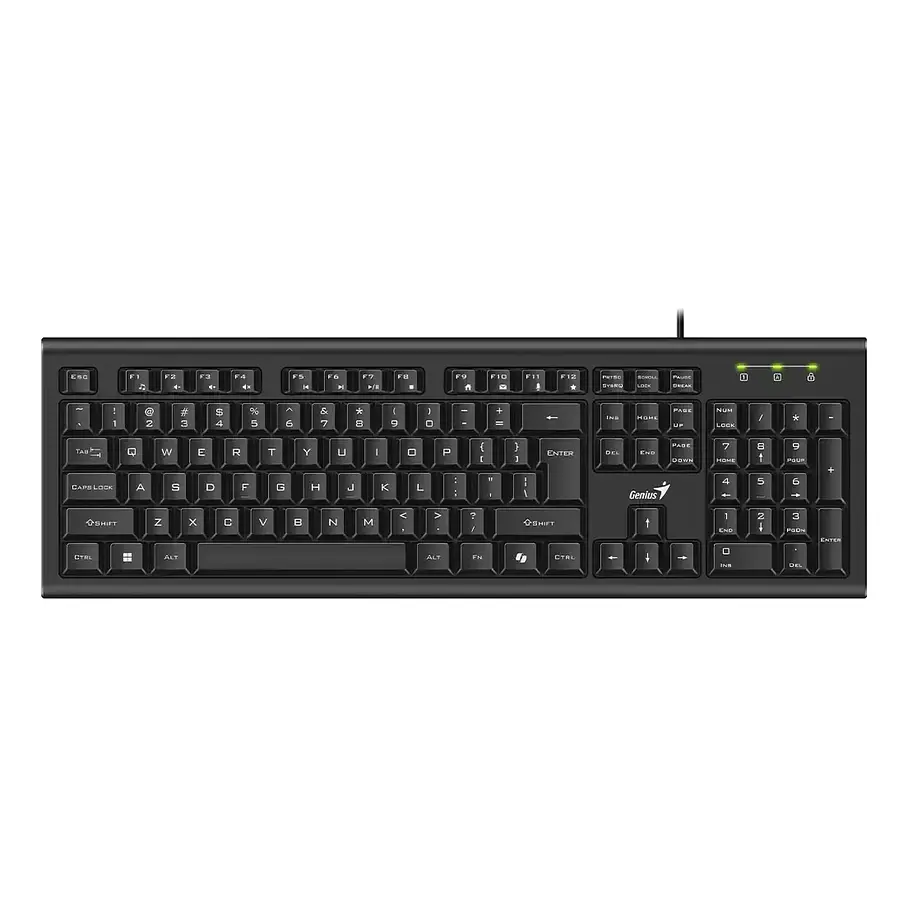 Teclado Cable Usb Resistente A Derrames Genius Kb-113 Negro AI Copilot  3