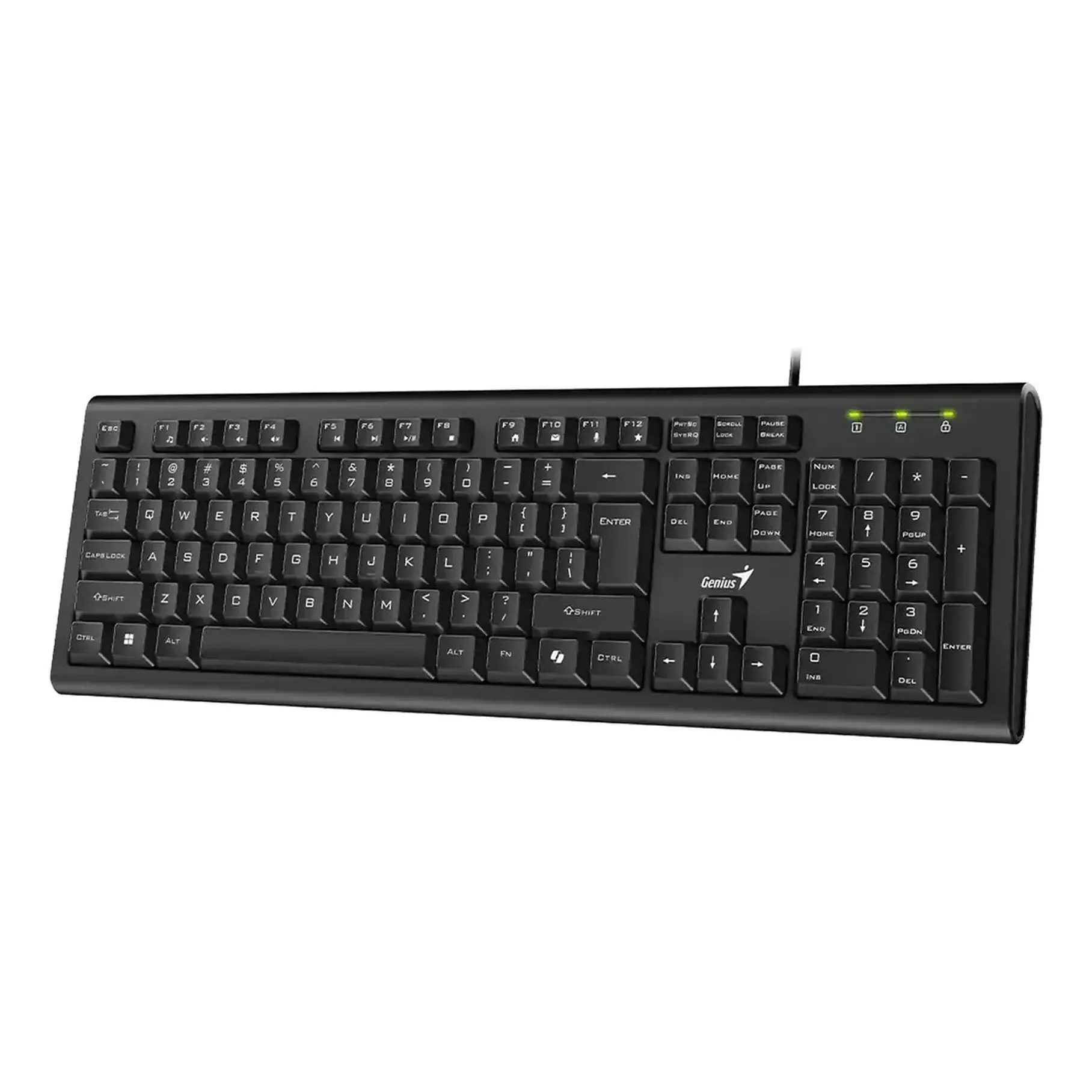 Teclado Cable Usb Resistente A Derrames Genius Kb-113 Negro AI Copilot  1