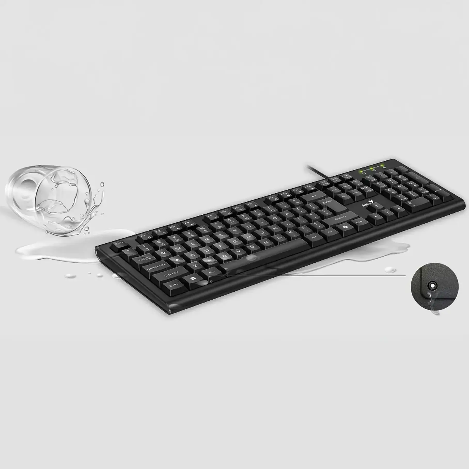 Teclado Cable Usb Resistente A Derrames Genius Kb-113 Negro AI Copilot  7