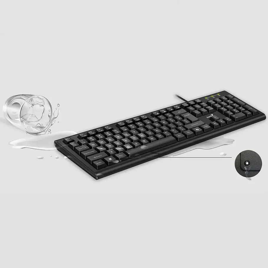 Teclado Cable Usb Resistente A Derrames Genius Kb-113 Negro AI Copilot  7