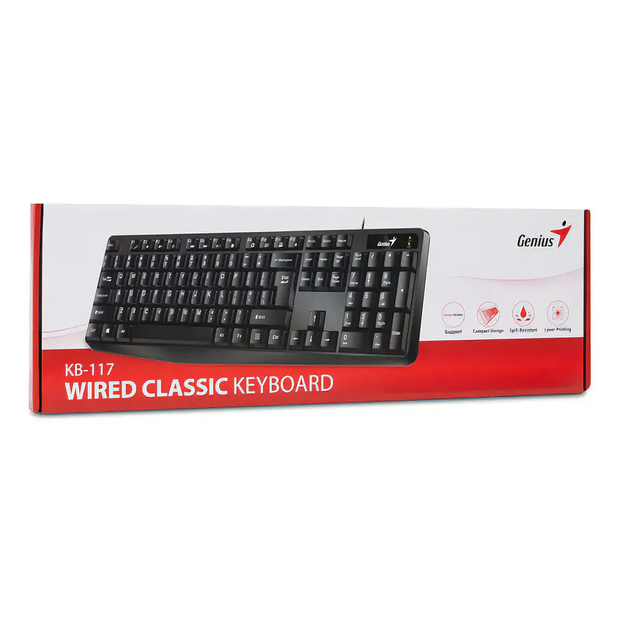 Teclado Genius KB-117 de Membrana Con Pad Numérico Español 6