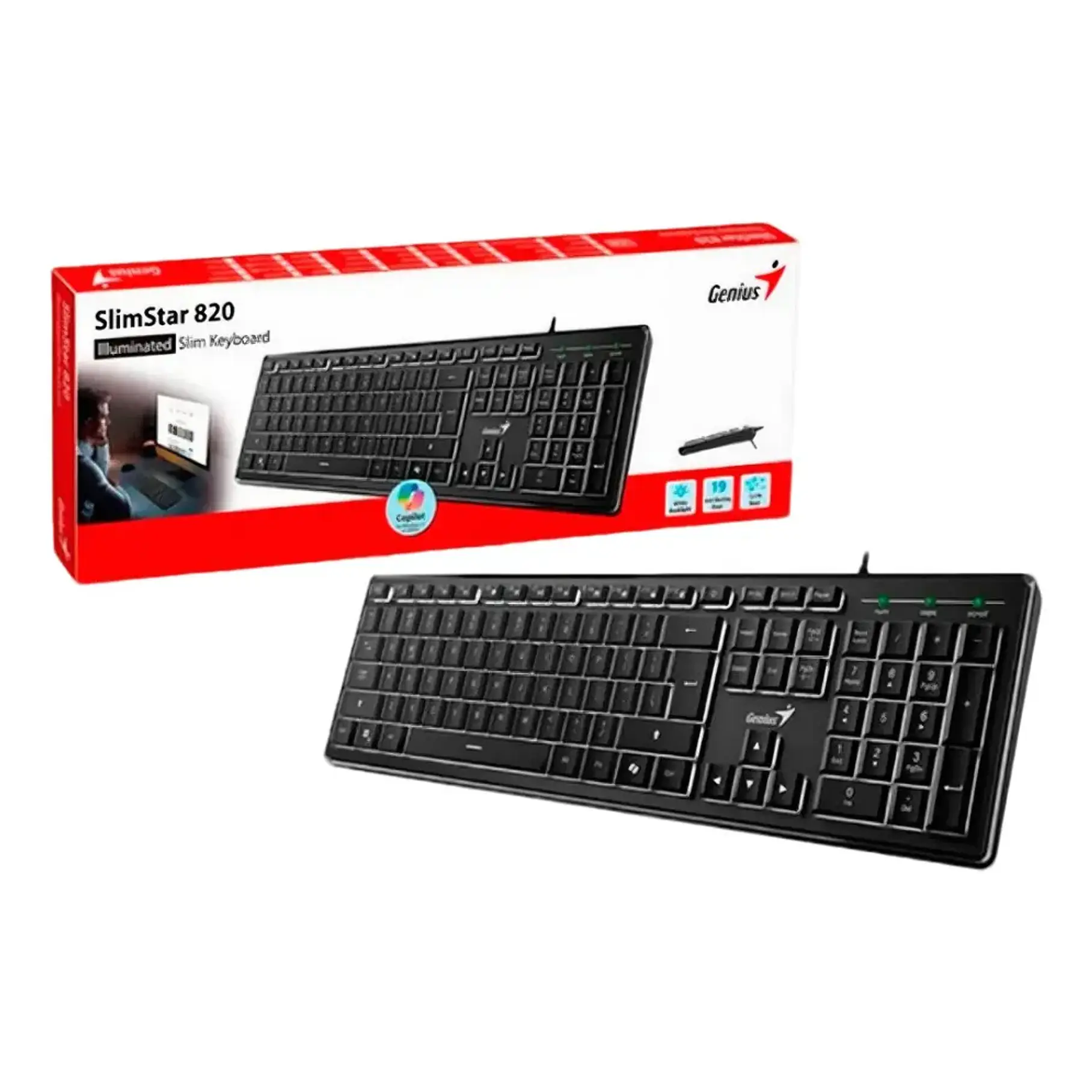 Teclado Genius Slim Star 820 Teclado Negro Idioma Español Latinoamérica 5
