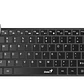 Teclado Genius SlimStar QWERTY Membrana Español Color Negro Con Luz BLACK-SLIMSTAR 126 - Miniatura 2